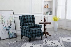 WestWood Fabric Armchair FA01 Blue Check