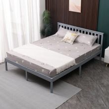 WestWood Wood Double Bed No Footboard Grey