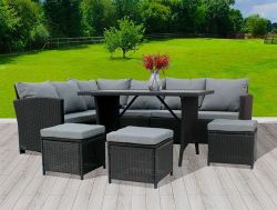 BIRCHTREE Rattan Furniture Set RFS04 Black