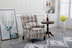 WestWood Fabric Armchair FA01 Beige Check