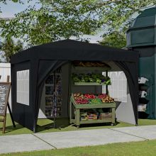 BIRCHTREE Pop Up Gazebo 3X3M Black