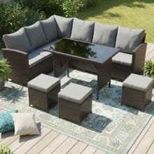 BIRCHTREE Rattan Furniture Set RFS04 Brown