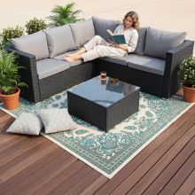 BIRCHTREE Rattan Furniture Set RFS08 Black