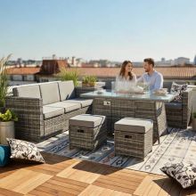 BIRCHTREE Rattan Furniture Set RFS10 Grey 