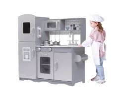 GALACTICA Wooden Pretend Play Kitchen WW-PK-04 Grey
