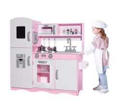 GALACTICA Wooden Pretend Play Kitchen WW-PK-04 Pink