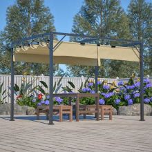 BIRCHTREE Metal Pergola 3x2M Beige