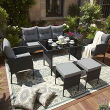 BIRCHTREE Rattan Furniture Set RFS12 Black