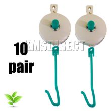 Grow Tent Easy Roller Hangers White 10 Pairs