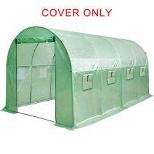 BIRCHTREE 4M(L) x 2M(W) x 2M(H) Polytunnel Greenhouse Pollytunnel 3 Section Cover Only