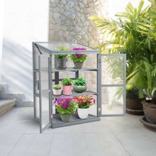 BIRCHTREE Greenhouse Wooden Frame G02 Grey
