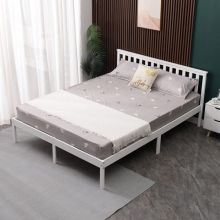 WestWood Wood Double Bed No Footboard White