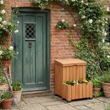 BIRCHTREE Parcel Delivery Box with Planter Wood