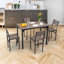 WestWood Dining Table and 4 Chairs WW-DS20 Grey