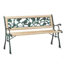 BIRCHTREE Outdoor Wooden 3 Seater Rose Style Garden Bench
