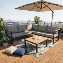 BIRCHTREE Garden Furniture Set GFS03 Grey