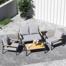 BIRCHTREE Garden Furniture Set GFS04 Grey