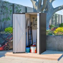 BIRCHTREE Metal Garden Shed Pent Roof 3X3FT Anthracite