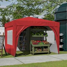 BIRCHTREE Pop Up Gazebo 3X3M Red
