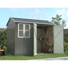 BIRCHTREE Garden Shed With Window 8X6FT Grey