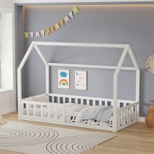 WestWood House Shape Kid Wood Bed Frame KHB02 White