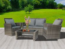 BIRCHTREE Rattan Furniture Set RFS02 Grey