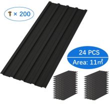BIRCHTREE 24x Metal Roof Sheets 1080x426mm RSS02 Black