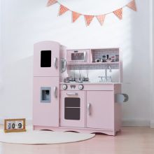 GALACTICA Wooden Play Kitchen Pink PK05