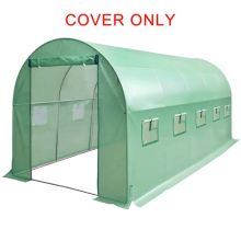 BIRCHTREE 5M(L) x 2M(W) x 2M(H) Polytunnel Greenhouse Pollytunnel 4 Section Cover Only